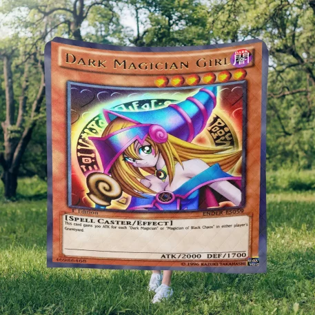 Duel Monsters cozy Dark Magician Girl Blanket. Perfect for fans of trading card game anime & manga, thermal blanket brings Dark Magic right into your home.