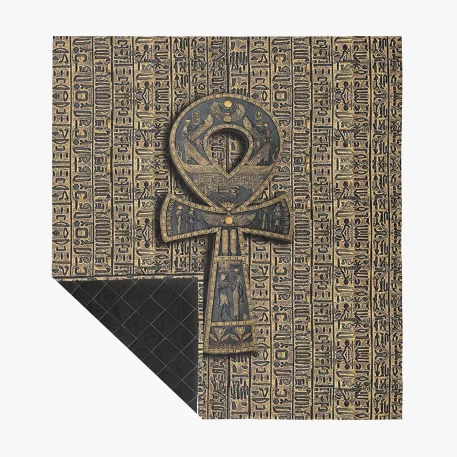 Ancient Egypt with the Egyptian Hieroglyphs & Ankh Symbol Fleece & Padded Quilt blanket or Sherpa Fleece ensures you stay warm and comfortable.