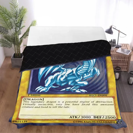 Wrap in comfort with our Blue-Eyes Dragon Blanket. Perfect for Yu-Gi-Oh! fans, choose Fleece, Sherpa Fleece, or Padded Quilt for ultimate warmth and style.