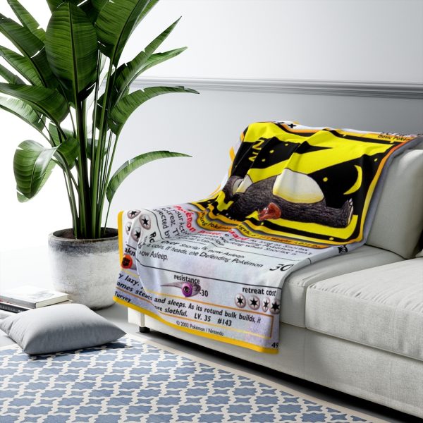 Eevee & Snorlax Where the Wild Things Are Pokémon Card Sherpa Fleece Blanket These two cute normal-type pokemon are sleeping next to eachtoher sleepy card normal Pokémon nap and dream about where the wild things a fat eevolution drawing or sketch