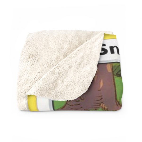 Snorlax Afternoon Brunch Nap Pokémon Card Sherpa Fleece Blanket This monster loves to nap Pokémon normal card is sleepy sleeping normal-type steal apples while running stealing theft robbery with a funny smile