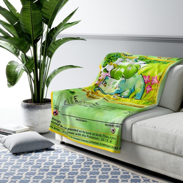 Plant a seed on the back of garden or nature dinosaur plant monster in the grass Custom Pokemon pocket monster cover thick warm decor