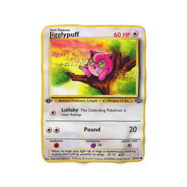 Jigglypuff's Melody Fairy Blanket JigglyPuff will sing you a lullaby goodnight during bedtime just like in a fairytale story where faries slumber and dream together with pokemon is fairy-type but was originally normal-type