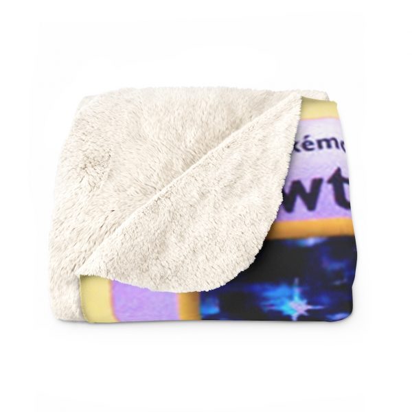 Mewtwo Card Fleece Blanket Ancient Mew's DNA was used to create Mew2 the most powerful pokemon is psychic-type and has mental powers purple colored genius monster Frankenstein creature card deck is a warm winter blanket