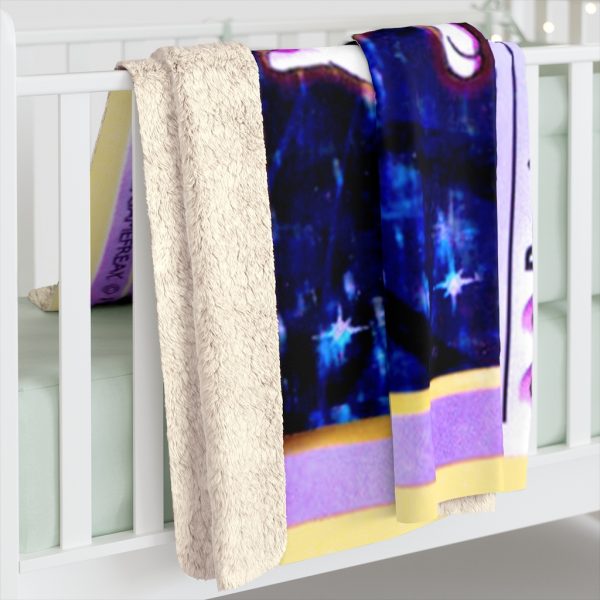 Mewtwo Card Fleece Blanket Ancient Mew's DNA was used to create Mew2 the most powerful pokemon is psychic-type and has mental powers purple colored genius monster Frankenstein creature card deck is a warm winter blanket