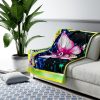 Venomoth poison bug type holographic style premium sherpa fleece blanket 07 1st Edition Venomoth Blanket This deadly butterfly like moth is actually a poison and bug pokemon warm bedding thick cover pocket monster Pokemon Custom decor