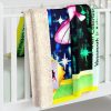 Venomoth poison bug type holographic style premium sherpa fleece blanket 08 1st Edition Venomoth Blanket This deadly butterfly like moth is actually a poison and bug pokemon warm bedding thick cover pocket monster Pokemon Custom decor