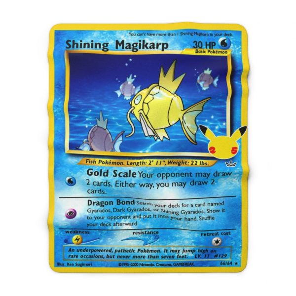 Shining Magikarp Card Blanket This fish decor blanket evolves into gyarados pokémon Custom Pocket monster card monsters used for decoration cover is thick bedding with warm thermal
