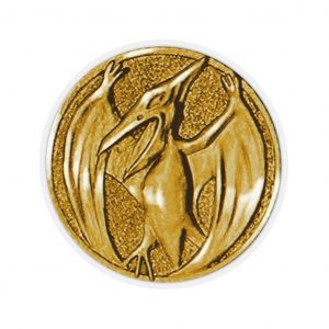 Pink Mighty Morphin Pterodactyl Dinozord Power Coin Kiss-Cut Stickers