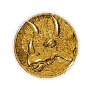 Blue Mighty Morphin Triceratops Dinozord Power Coin Kiss-Cut Stickers