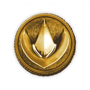 Green Mighty Morphin Dragonzord Power Coin Kiss-Cut Stickers