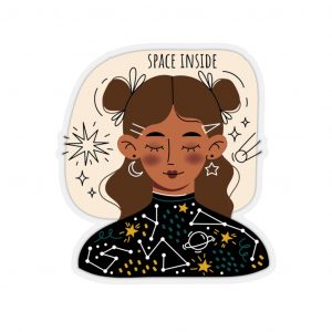 Space Inside Kiss-Cut Stickers