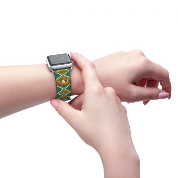 Cruelty-free Faux leather boasts impressive durability. The Green Ranger Power Coin Watch Band is built to withstand the test of time. Mighty-Morphing-Green-Ranger-Power-Rangers-Dragonzord-Dragon-Dragonzord-Coin-Tommy-Oliver-anti-hero-checker-morpher-watch-White-hero-white-man-faux-leather-Materials-Optional