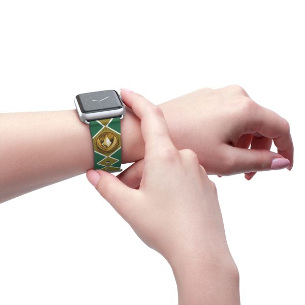 Cruelty-free Faux leather boasts impressive durability. The Green Ranger Power Coin Watch Band is built to withstand the test of time. Mighty-Morphing-Green-Ranger-Power-Rangers-Dragonzord-Dragon-Dragonzord-Coin-Tommy-Oliver-anti-hero-checker-morpher-watch-White-hero-white-man-faux-leather-Materials-Optional
