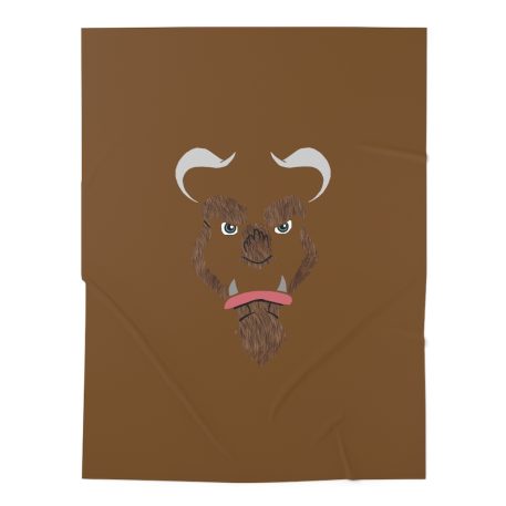 Beast-beauty-and-the-beast-animal-fangs-horns-teeth-sewadle-sew-baby-blanket-cover-disney-print-brown