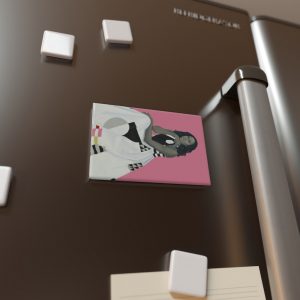 Pink Michelle Obama Official PortraitDécor Premium Button Magnet, Rectangle (1 & 10 pcs)