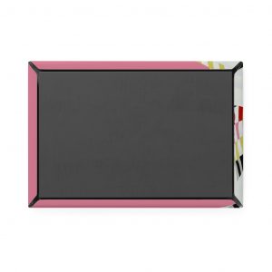 Pink Michelle Obama Official PortraitDécor Premium Button Magnet, Rectangle (1 & 10 pcs)
