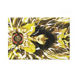 It's Morphin Time! Yellow Ranger Décor Premium Button Magnet, Rectangle (1 & 10 pcs)