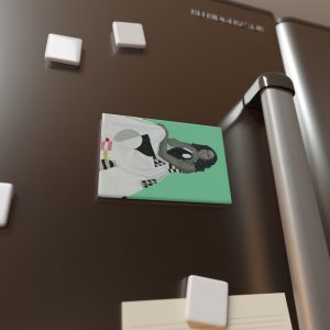 Abundifind Green Michelle Obama Official PortraitDécor Premium Button Magnet, Rectangle (1 & 10 pcs)