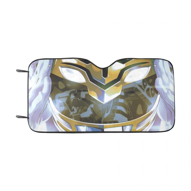 Become New White Ranger! Originally the evil Green Mighty Morphin Power Ranger, corrupted by Rita, now powered by the light of good take control of the the Tigerzord coin and become the new leader of the Mighty Morphin' Power Rangers! "IT'S MORPHIN TIME!" Car Sun Shade 55"x30" Merging anti-UV coating and aluminized film cushion, this car sun shade can protect seats and dashboards from cracking due to sun damage while also keeping them cool to the touch. Add your own design to this sun shade on Artsadd for matching your car's color. • Material: 100 % polyester and aluminized film cushion. • Size: 55inch x 30inch (140cm x 75cm) • Foldable design offers quick installation or removal. • Suction cups attached. Easy to install and no harm to your windshield. • Using heat sublimation technique to prevent discoloring, long-lasting effects.