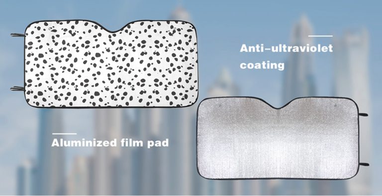black and white shade dog Dalmation Dalmatian Cheetah pet polka dots spots animal print puppy sunblock reflective