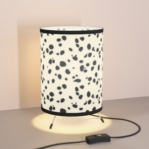 Dalmatian Print Tripod Lamp with High-Res Printed Shade, USCA plug