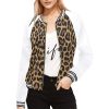 Cheetah Leopard Print Women's All Over Print Bomber Jacket 00 Leopard Print Bomber Jacket