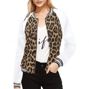 Leopard Print Bomber Jacket