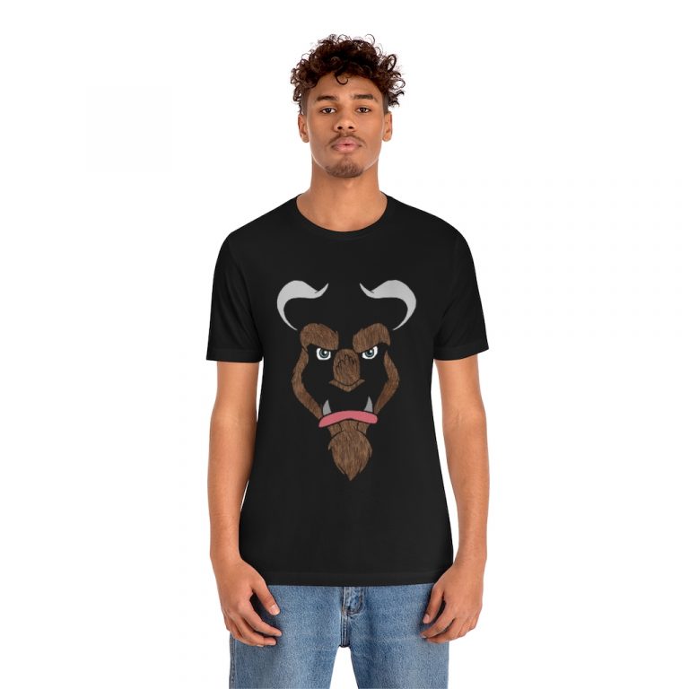 jersey short sleeve tee Cursed Curse Beast Monster Hairy Brown Fur Furry Beauty and the beast disney princess prince spell costume
