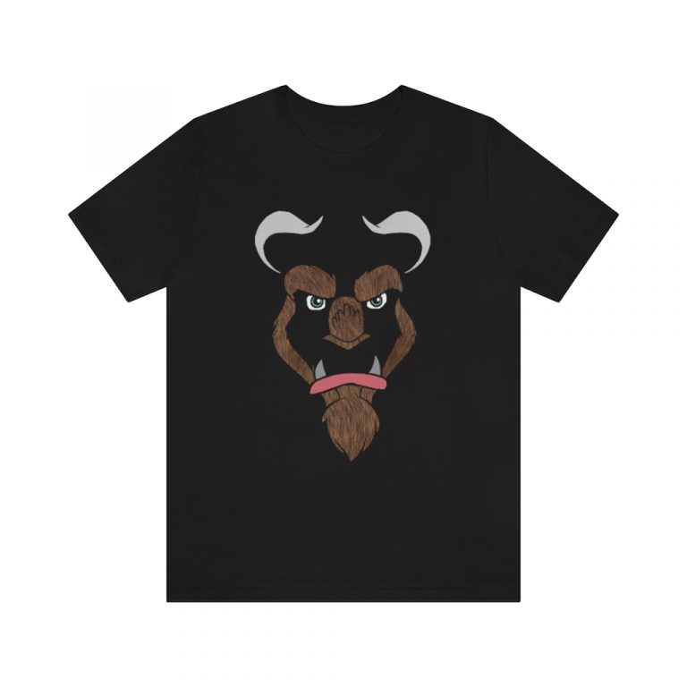 jersey short sleeve tee Cursed Curse Beast Monster Hairy Brown Fur Furry Beauty and the beast disney princess prince spell costume