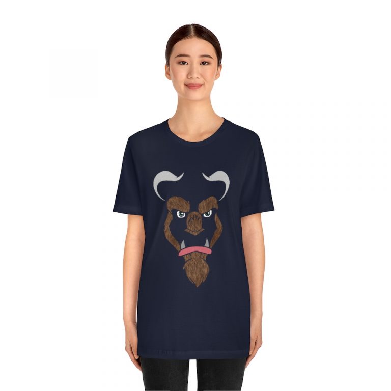 jersey short sleeve tee Cursed Curse Beast Monster Hairy Brown Fur Furry Beauty and the beast disney princess prince spell costume