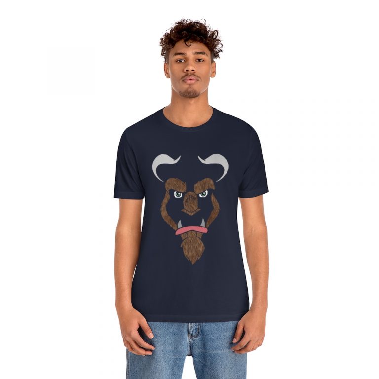 jersey short sleeve tee Cursed Curse Beast Monster Hairy Brown Fur Furry Beauty and the beast disney princess prince spell costume