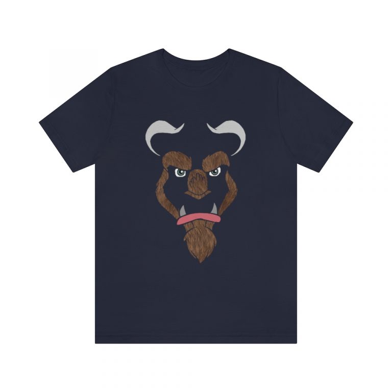 jersey short sleeve tee Cursed Curse Beast Monster Hairy Brown Fur Furry Beauty and the beast disney princess prince spell costume