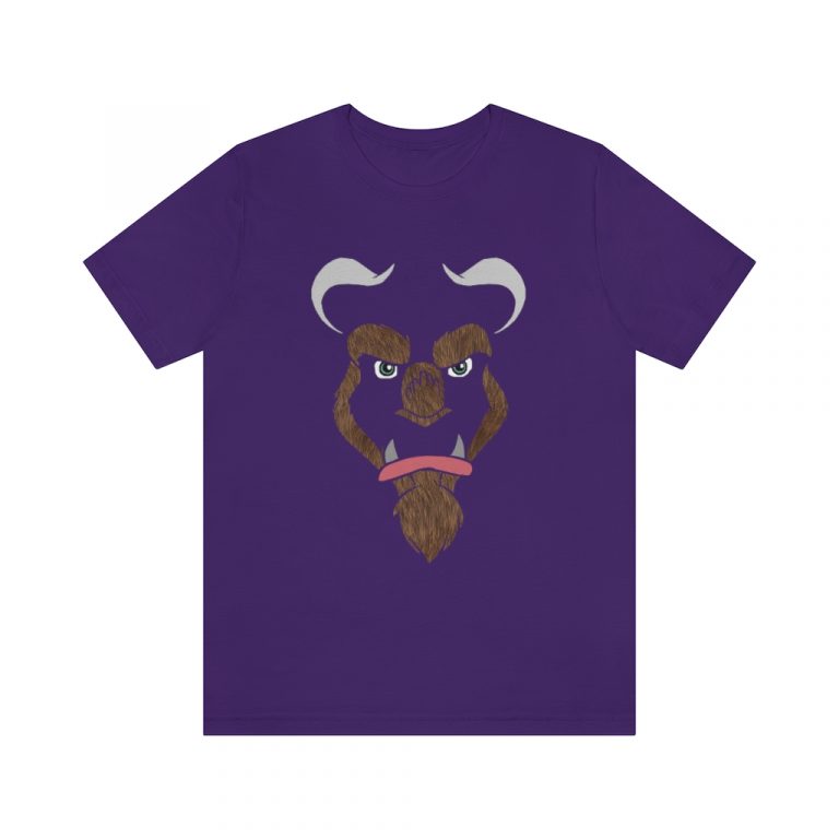 jersey short sleeve tee Cursed Curse Beast Monster Hairy Brown Fur Furry Beauty and the beast disney princess prince spell costume