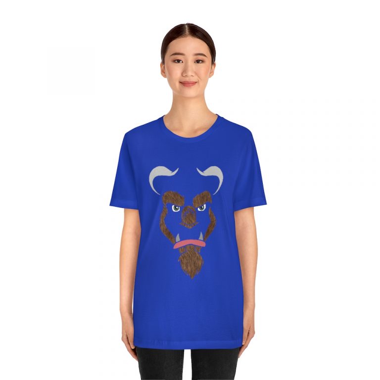 jersey short sleeve tee Cursed Curse Beast Monster Hairy Brown Fur Furry Beauty and the beast disney princess prince spell costume