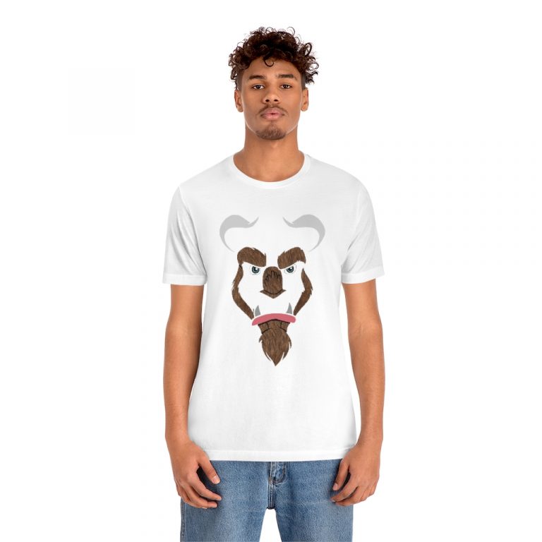 jersey short sleeve tee Cursed Curse Beast Monster Hairy Brown Fur Furry Beauty and the beast disney princess prince spell costume