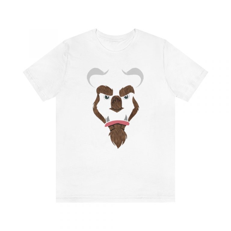 jersey short sleeve tee Cursed Curse Beast Monster Hairy Brown Fur Furry Beauty and the beast disney princess prince spell costume