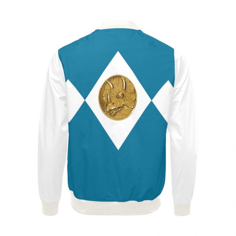 Mighty Morphing Power Rangers Power Coin Hero Blue Bomber Jacket Ranger Triceratops Triceratops Coin Billy Cranston Blue Tricerotops Defense LGBTQ Gay