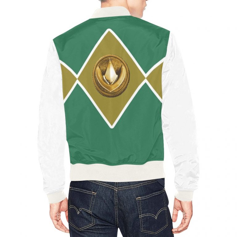 The Green Ranger Mighty Morphing Power Ranger uses his Green bomber jacket Dragonzord with it's iconic Dragonzord Coin Power Coin Tommy Oliver is the original Dragon Green Checker morpher anti-hero with this coat