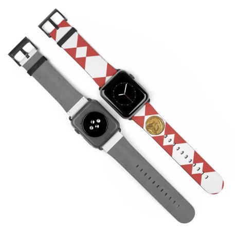 Tyrannosaurs Faux leather boasts durability. Red Power Ranger Coin Red Apple Watch Band soft, rich texture of leather while an ethical choice.