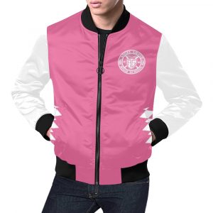 Pink Hero Varsity Men's Bomber Jacket - view 10