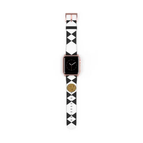 Black Apple Watch Band Black Power Ranger Mastodon Coin Smart Watch Band, where style meets sustainability! This band is crafted with 100% faux leather.