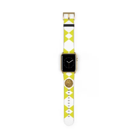 Cruelty-free Faux leather boasts durability. Yellow Power Ranger Coin Yellow Apple Watch Band soft, rich texture of leather while an ethical choice.