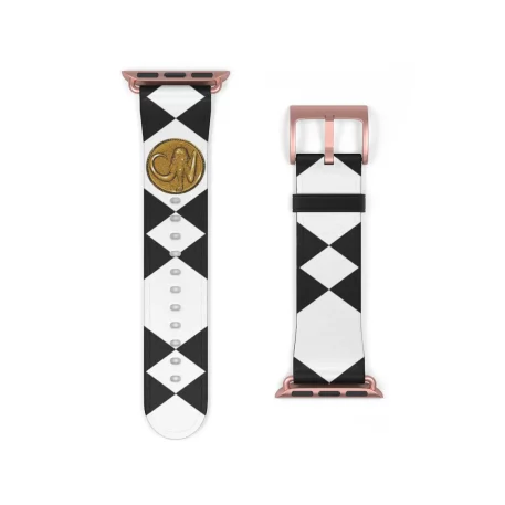 Black Apple Watch Band Black Power Ranger Mastodon Coin Smart Watch Band, where style meets sustainability! This band is crafted with 100% faux leather.