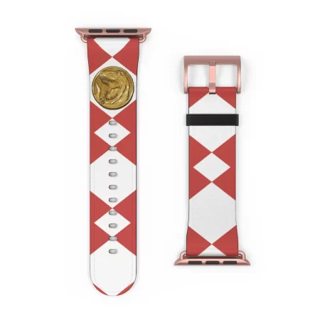 Tyrannosaurs Faux leather boasts durability. Red Power Ranger Coin Red Apple Watch Band soft, rich texture of leather while an ethical choice.