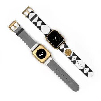 Black Apple Watch Band Black Power Ranger Mastodon Coin Smart Watch Band, where style meets sustainability! This band is crafted with 100% faux leather.