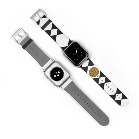 Black Apple Watch Band Black Power Ranger Mastodon Coin Smart Watch Band, where style meets sustainability! This band is crafted with 100% faux leather.