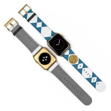 Cruelty-free Faux leather hypoallergenic durability. Blue Power Ranger Coin Blue Apple Watch Band soft, rich texture of leather while an ethical choice.