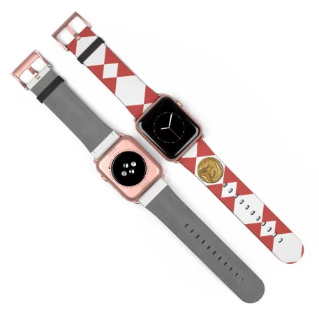 Tyrannosaurs Faux leather boasts durability. Red Power Ranger Coin Red Apple Watch Band soft, rich texture of leather while an ethical choice.