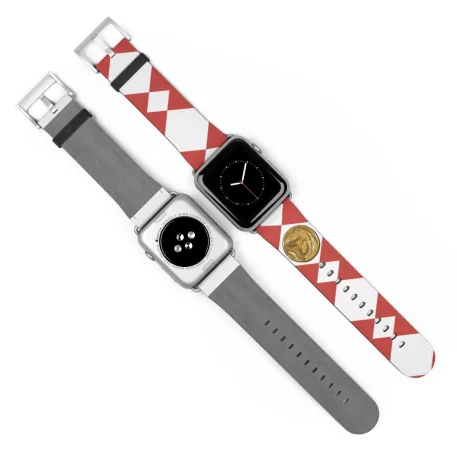 Tyrannosaurs Faux leather boasts durability. Red Power Ranger Coin Red Apple Watch Band soft, rich texture of leather while an ethical choice.